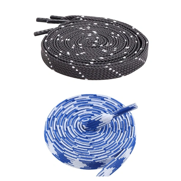 Flat Shoelace | 2 Pair (1 Pair Per Single Color) Unisex Shoelaces for Sport, Running Casual Shoes