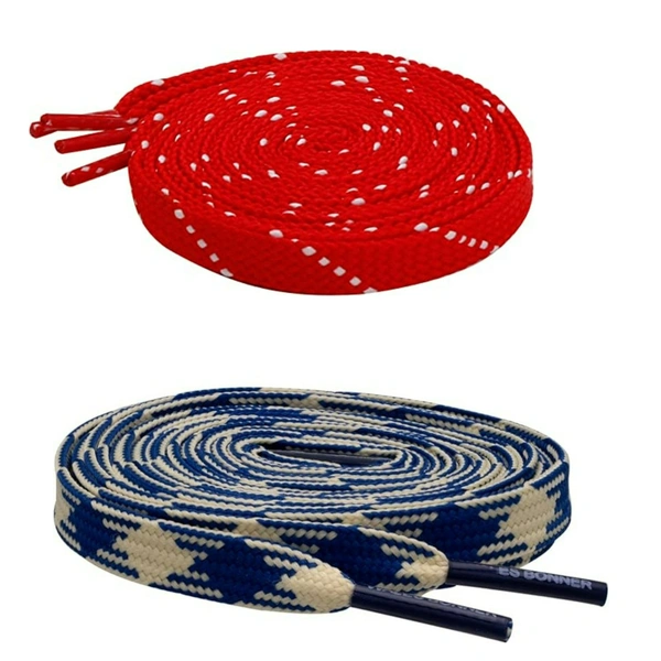 Flat Shoelace | 2 Pair (1 Pair Per Single Color) Unisex Shoelaces for Sport, Running Casual Shoes