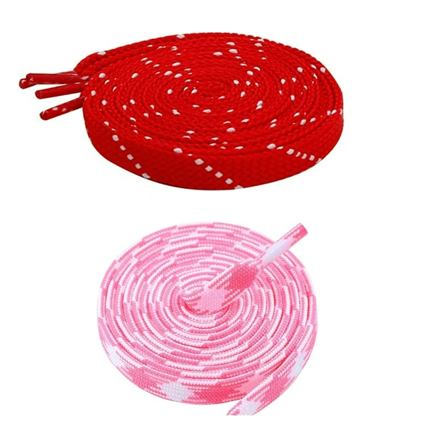 Flat Shoelace | 2 Pair (1 Pair Per Single Color) Unisex Shoelaces for Sport, Running Casual Shoes