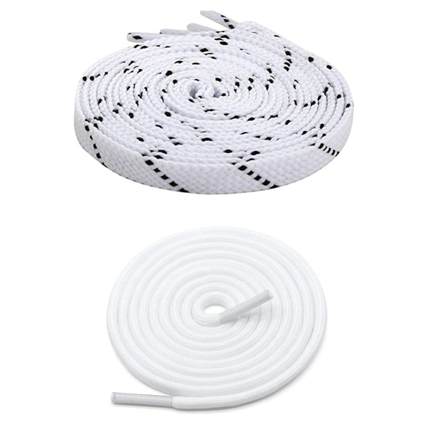 GRAH SANGRAH® 1 Pair FLAT | 1 Pair Round | Unisex Shoe Lace for Running, Sport or Gym Shoelace (2 Pair | 120 CM)