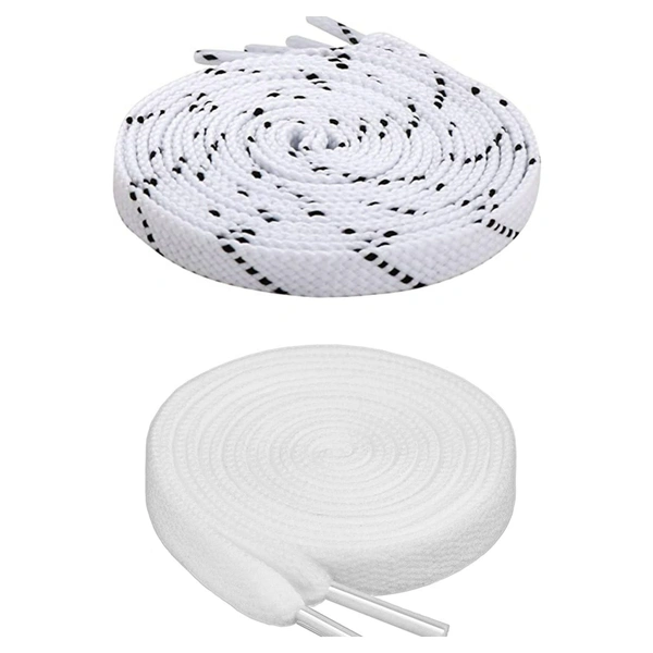 GRAH SANGRAH® 1 Pair FLAT | 1 Pair Round | Unisex Shoe Lace for Running, Sport or Gym Shoelace (2 Pair | 120 CM)