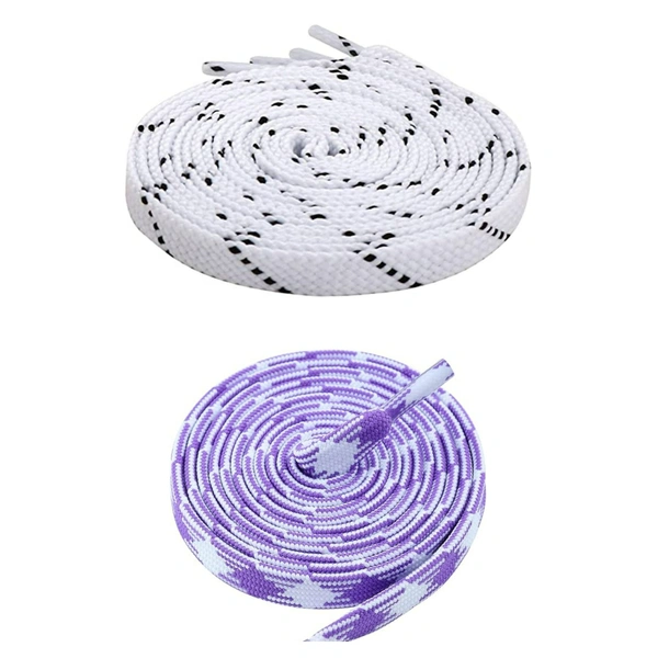 Flat Shoelace | 2 Pair (1 Pair Per Single Color) Unisex Shoelaces for Sport, Running Casual Shoes