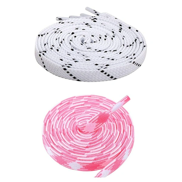 Flat Shoelace | 2 Pair (1 Pair Per Single Color) Unisex Shoelaces for Sport, Running Casual Shoes