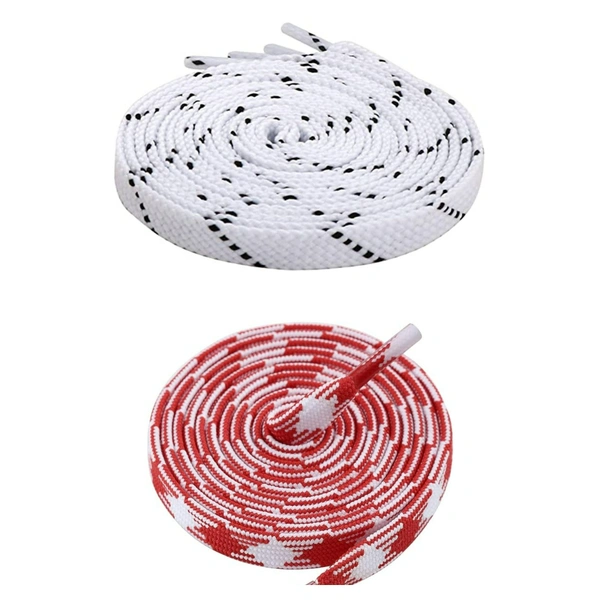 Flat Shoelace | 2 Pair (1 Pair Per Single Color) Unisex Shoelaces for Sport, Running Casual Shoes