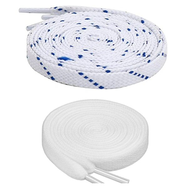 GRAH SANGRAH® 1 Pair FLAT | 1 Pair Round | Unisex Shoe Lace for Running, Sport or Gym Shoelace (2 Pair | 120 CM)