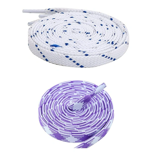 Flat Shoelace | 2 Pair (1 Pair Per Single Color) Unisex Shoelaces for Sport, Running Casual Shoes