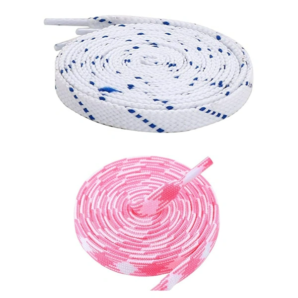 Flat Shoelace | 2 Pair (1 Pair Per Single Color) Unisex Shoelaces for Sport, Running Casual Shoes