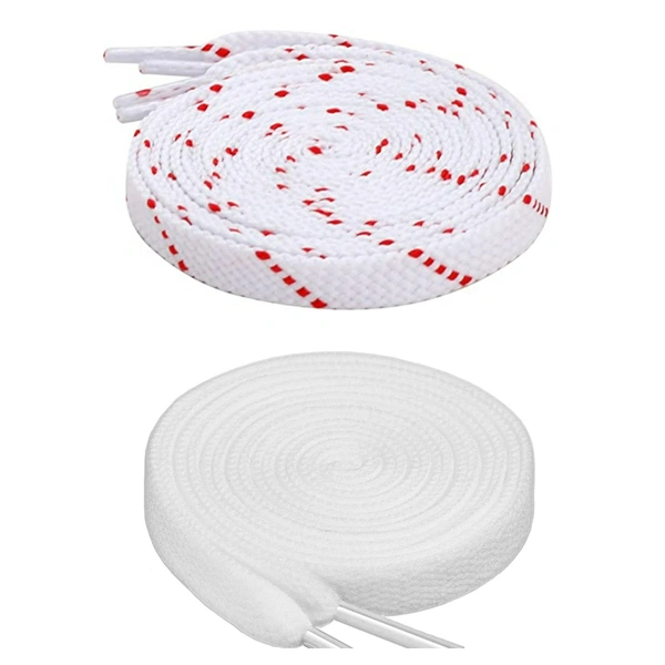 GRAH SANGRAH® 1 Pair FLAT | 1 Pair Round | Unisex Shoe Lace for Running, Sport or Gym Shoelace (2 Pair | 120 CM)