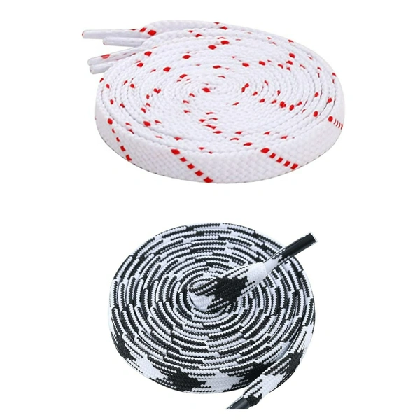 Flat Shoelace | 2 Pair (1 Pair Per Single Color) Unisex Shoelaces for Sport, Running Casual Shoes