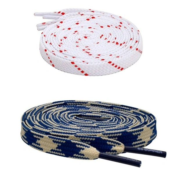 Flat Shoelace | 2 Pair (1 Pair Per Single Color) Unisex Shoelaces for Sport, Running Casual Shoes