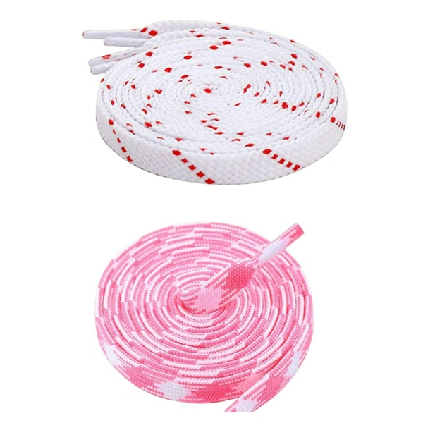 Flat Shoelace | 2 Pair (1 Pair Per Single Color) Unisex Shoelaces for Sport, Running Casual Shoes