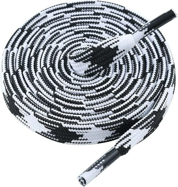 GRAH SANGRAH® 2 Pairs Fashionable Double Layer Flat Colored Shoe laces for Sneakers