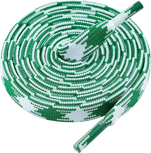 GRAH SANGRAH® 2 Pairs Fashionable Double Layer Flat Colored Shoe laces for Sneakers