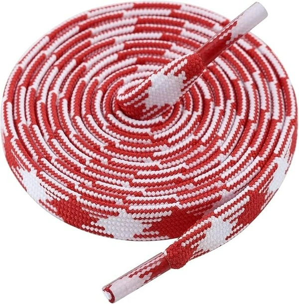 GRAH SANGRAH® 2 Pairs Fashionable Double Layer Flat Colored Shoe laces for Sneakers