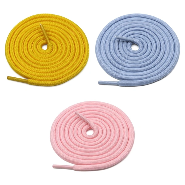 GRAH SANGRAH® 3 Pair (1 Pair Per Single Color) Unisex Shoes Laces For Sport, Running Casual Gym Shoelaces