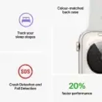 Apple Watch SE GPS (2nd Gen) Heart Rate Monitor, Crash Detection, Sleep Tracking  (Starlight Sport Strap, 44mm) - 44 mm