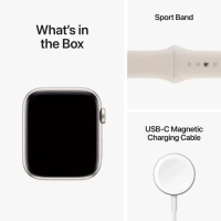 Apple Watch SE GPS (2nd Gen) Heart Rate Monitor, Crash Detection, Sleep Tracking  (Starlight Sport Strap, 44mm) - 44 mm