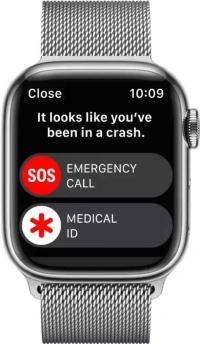 Apple Watch Series 8 GPS + Cellular with ECG app, Temperature sensor, Crash Detection  (Silver Milanese Strap, Regular)