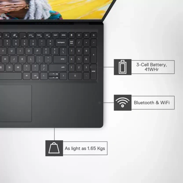 DELL Intel Core i3 12th Gen 1215U - (8 GB/SSD/512 GB SSD/Windows 11 Home) New Inspiron 15 Laptop Thin and Light Laptop  (38 cm, Carbon Black, 1.65 Kg, With MS Office)