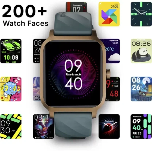 Fastrack Revoltt FS1|1.83 Display|BT Calling|Fastcharge|110+ Sports Mode|200+ WatchFaces Smartwatch  (Black Strap, Free Size)