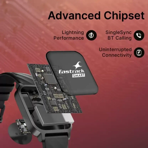 Fastrack Revoltt FS1|1.83 Display|BT Calling|Fastcharge|110+ Sports Mode|200+ WatchFaces Smartwatch  (Black Strap, Free Size)