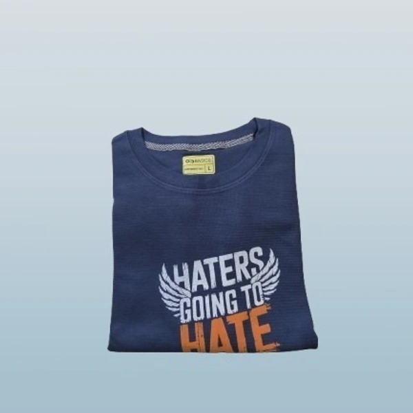 The Souled Store Disney: Later Haters Men and Boys Short Sleeves Round Neck Green Graphic Printed Cotton Oversized T-Shirts - XL, Navy Blue