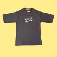 TOXIC Men oversized Roundneck T - Shirt - L, Charcoal Grey