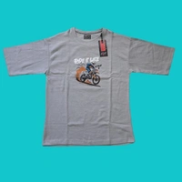 DREAM Printed Men Round Neck Cotton Blend Silver T-Shirt - L, Silver