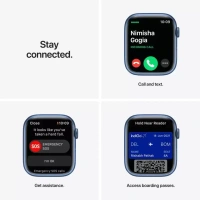 Apple Watch Series7 (GPS + Cellular, 45mm)Blue Aluminium Case-Abyss Blue Sport Band  (Blue Strap, Regular) - 45 mm
