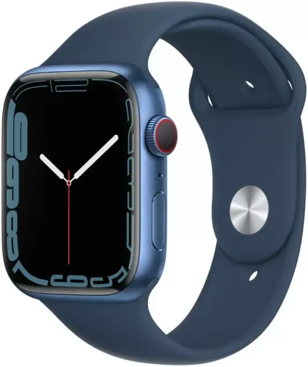 Apple Watch Series7 (GPS + Cellular, 45mm)Blue Aluminium Case-Abyss Blue Sport Band  (Blue Strap, Regular) - 45 mm