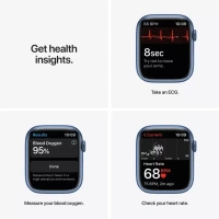 Apple Watch Series7 (GPS + Cellular, 45mm)Blue Aluminium Case-Abyss Blue Sport Band  (Blue Strap, Regular) - 45 mm