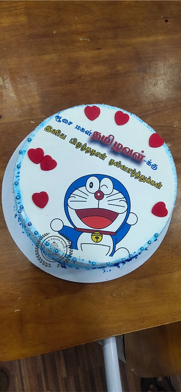 DOREMON ROSE ALMOND CAKE