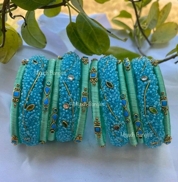 Aadhvik Arts And Crafts Beautiful Beads Bangles - Viking, 2.2 Sizes 2.4 Sizes 2.6 Sizes