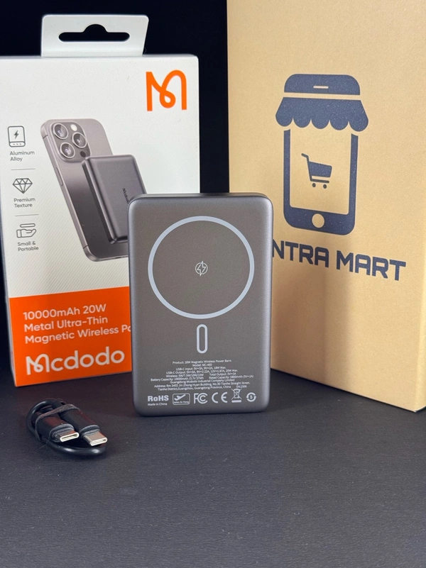 Mcdodo 10000 Mah Ultra Thin MagSafe Wireless Power Bank With 20w Fast Charging