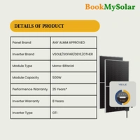 ALMM Approved On-Grid DCR Mono- Bifacial Solar Rooftop System for home with complete Installation - 2 K-Watt, Single