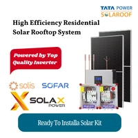 TATA Solar: On-Grid DCR Mono Bifacial Solar Rooftop System for home with complete Installation - 2 K-Watt, Single