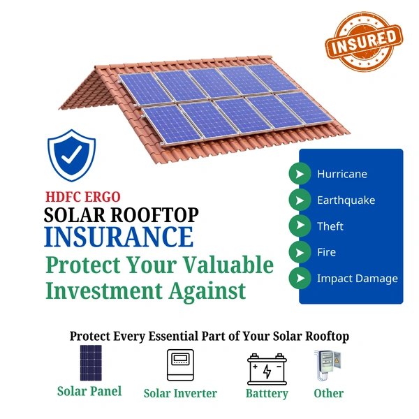 HDFC ERGO Buy Solar Rooftop – Insurance Starting at Just ₹1499/Year - 5 Year
