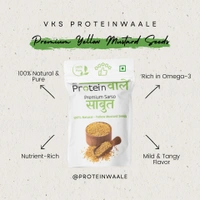ProteinWaale Premium Yellow Mustard Seeds (पीली सरसों) - 50 Grams