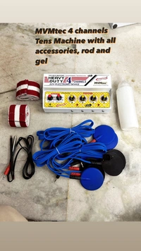 Ramtec 4 Ch Tens Machine With All Accessories And Gel - White