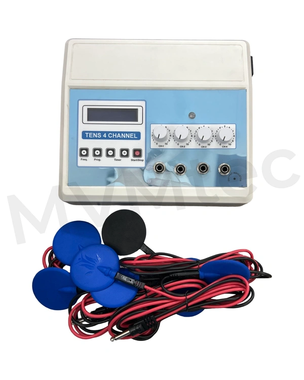 Mvmtec Digital 4 Channels Tens Machine With All Accessories ey FeaturesPain Management Through Increased Circulation & Mobility, Joint Pain, Neurogenic Pain, Neck & Back Pain, Muscle Stimulation, Arthritis Sports Injuries, Healing & Repair, Spinal Cord Injury, Low Back Pain Cervical Spasms/pain Shoulder Pain, Hip Strain Foot or Ankle Pain Wrist Strengthening, Physical Medicine & Rehabilit