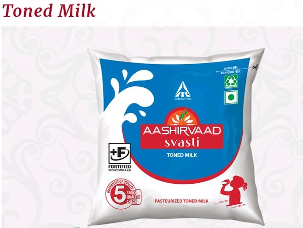 AASHIRVAAD SVASTI Milk 500ml - Tonned, 1
