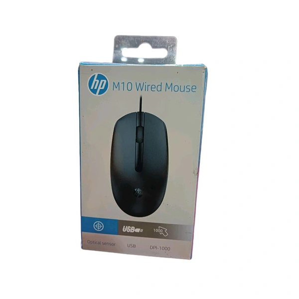 Hp M10 Wired Mouse  - Black