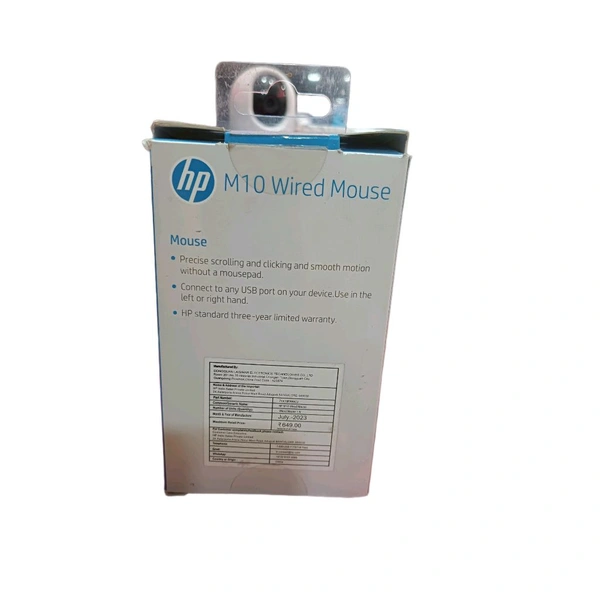 Hp M10 Wired Mouse  - Black