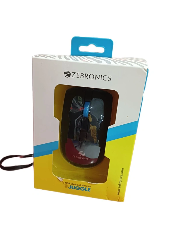 Zebronics Juggle Usb Optical Mouse  - Black, Big