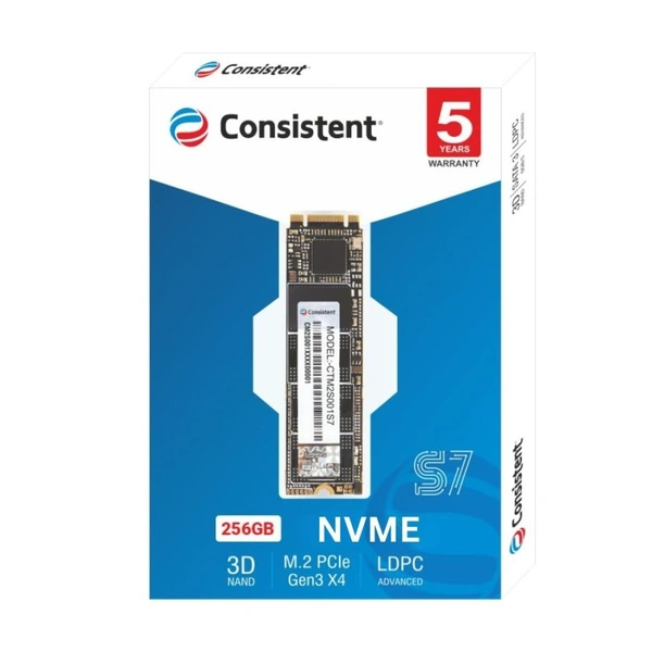 Internal SSD NVMe - 256GB, CONSISTENT