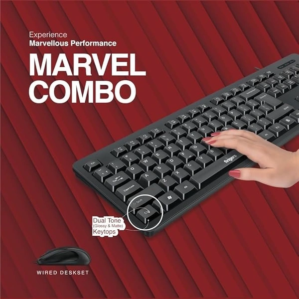 WIRED KEYBOARD MOUSE SET ( COMBO ) - MARVEL, FINGERS
