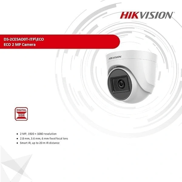 HIKVISION DOME 2MP ECO CAMERA 1080P - ECO, 2MP