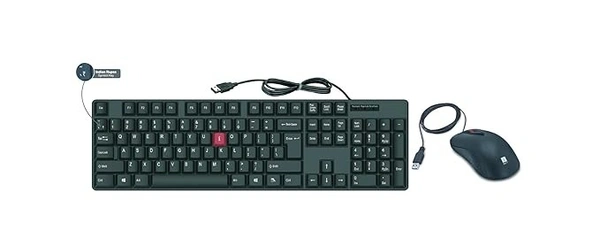 WIRED KEYBOARD MOUSE SET ( COMBO ) - STYLEX, IBALL