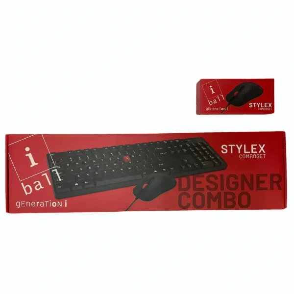 WIRED KEYBOARD MOUSE SET ( COMBO ) - STYLEX, IBALL