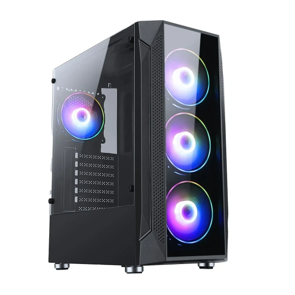 LAPCARE LAPCASE Gaming Cabinet W/o SMPS Champ Black (LGT-201) - LAPCARE